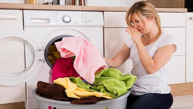 mấy giặc sấy có mùi hôi