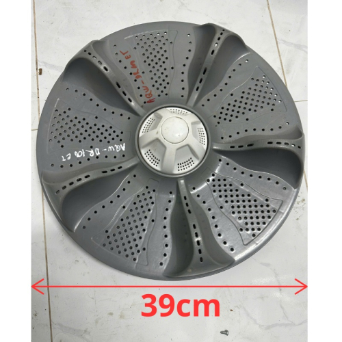 Mâm máy giặt inverter Aqua cửa trên  AQW-DR100ET tháo máy đường kính 39cm
