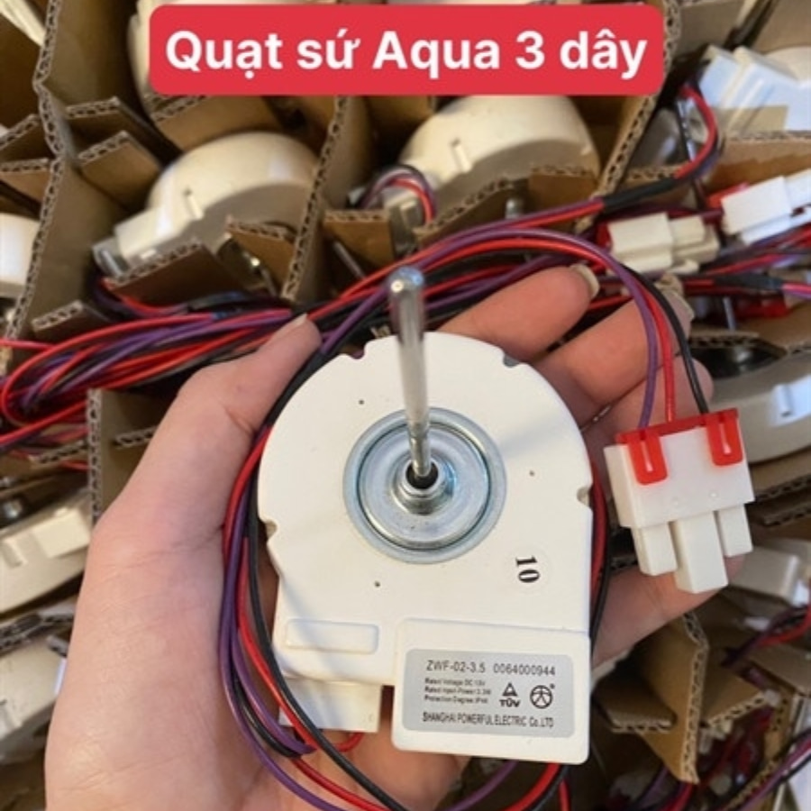 Quạt tủ lạnh sứ Aqua 13v (3 dây)